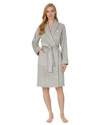 Lauren Ralph Lauren Women's Long-Sleeve Shawl Collar Plush Robe