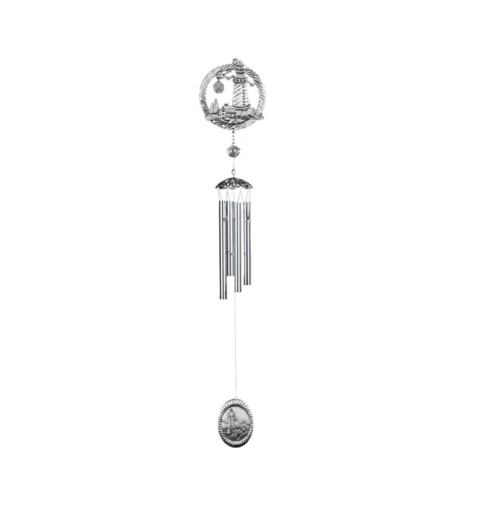 Fc Design 28" Long Pewter Lighthouse Wind Chime