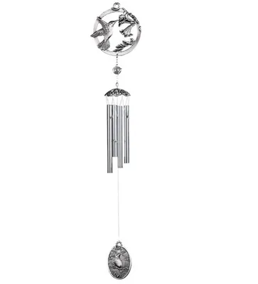 Fc Design 28" Long Hummingbird Pewter Wind Chime