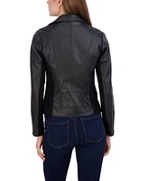 Sebby Collection Women's Faux Leather Biker Jacket