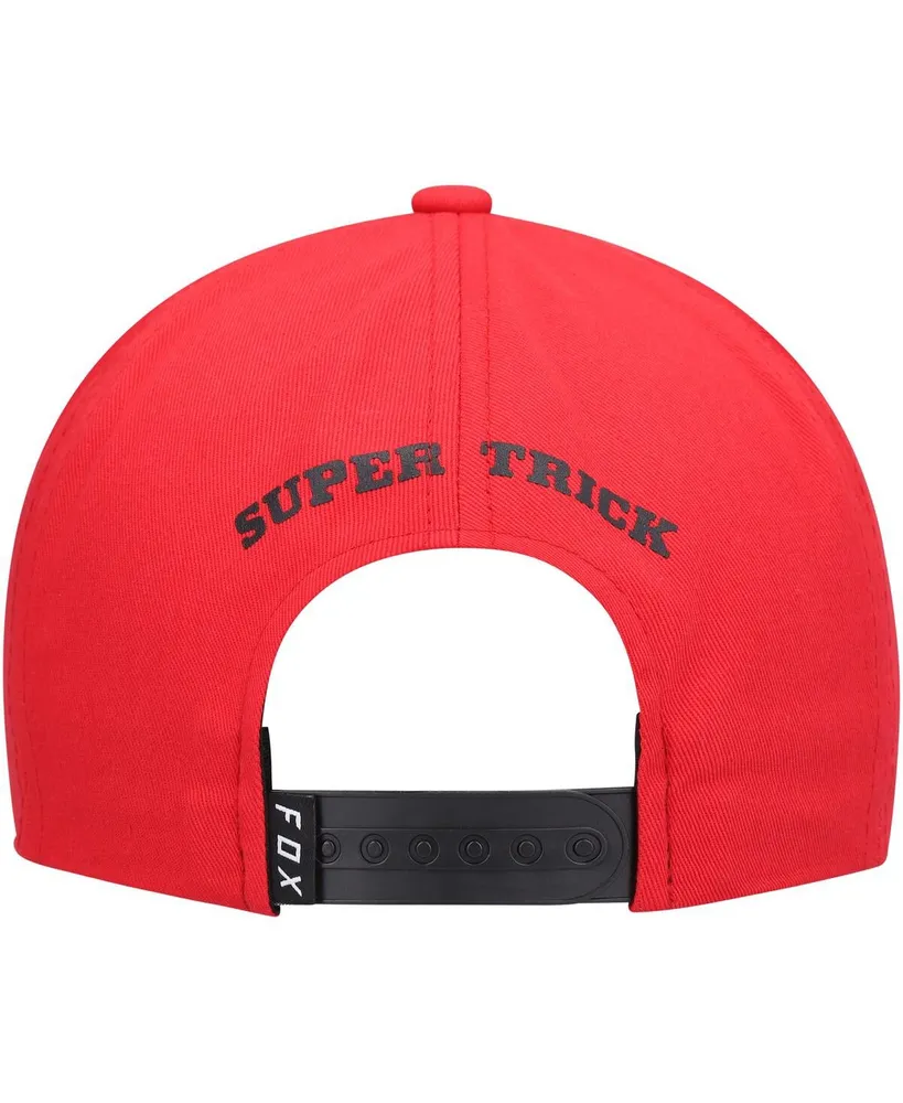 Big Boys and Girls Fox White, Red Super Trik Snapback Hat