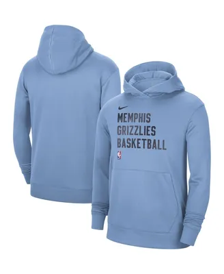 Men's and Women's Nike Light Blue Memphis Grizzlies 2023/24 Performance Spotlight On-Court Practice Pullover Hoodie