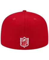 Men's New Era Scarlet Kansas City Chiefs Super Bowl Liv Main Patch 59FIFTY Fitted Hat