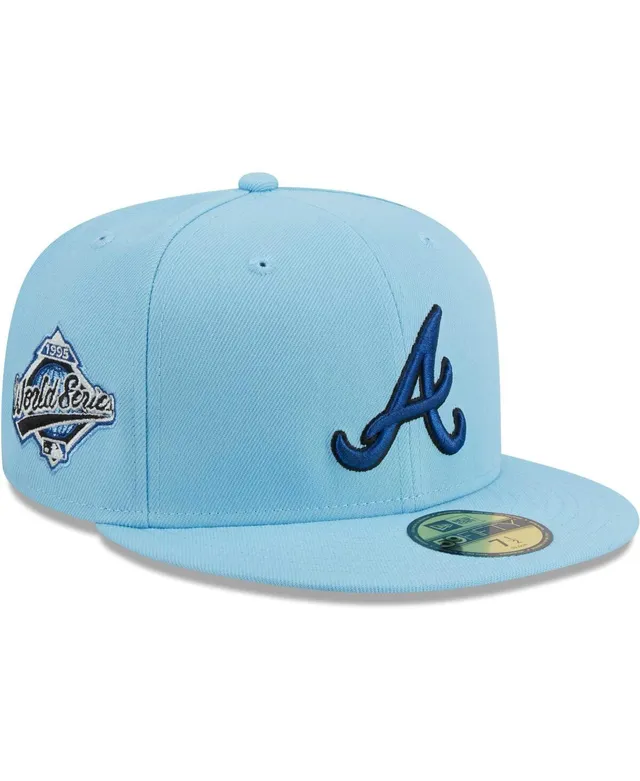 Men's New Era Tan Atlanta Braves 1972 MLB All-Star Game Sky Blue Undervisor 59FIFTY Fitted Hat