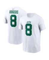 Big Boys Nike Aaron Rodgers White New York Jets Legacy Player Name and Number T-shirt