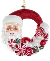 Kurt Adler 7" Bellisimo Santa Candy Wreath Ornament