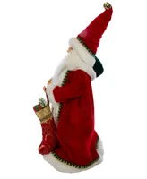 Kurt Adler 17" Kringle Klaus Fancy Santa with Stocking