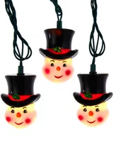 Kurt Adler 10-Light Snowman Head Light Set