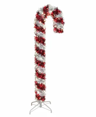 Kurt Adler 5' Pre-Lit Led Tinsel Candy Cane