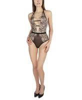 MeMoi Women's Delphine Sultry See-Through Bodysuit