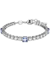 Swarovski Rhodium-Plated Mixed Crystal Tennis Bracelet