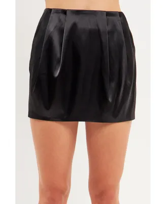 endless rose Women's Satin Mini Skirt