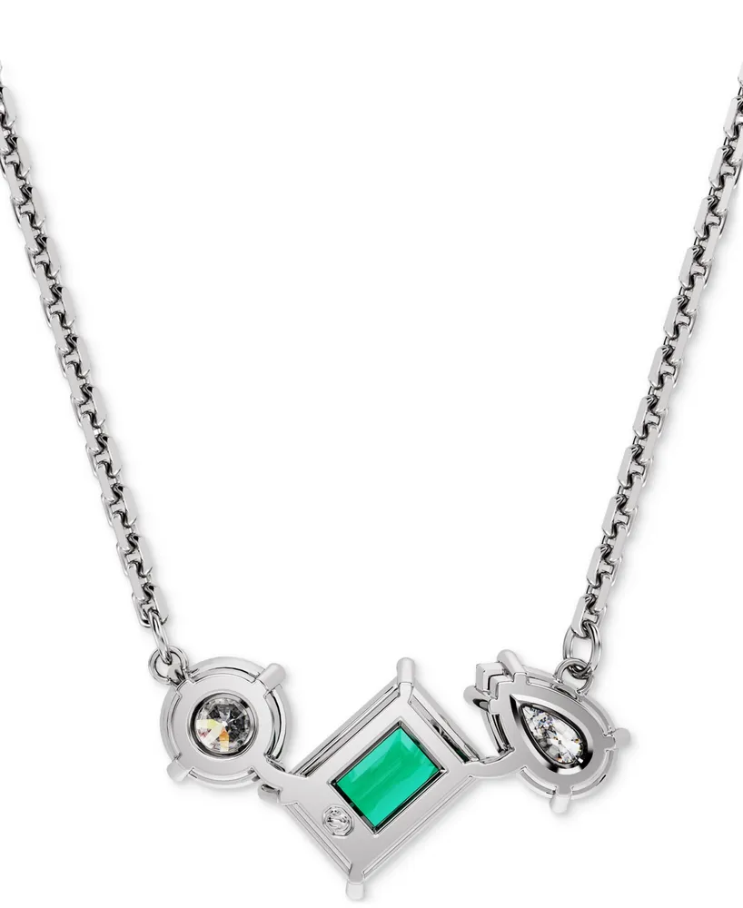 Swarovski Rhodium-Plated Mixed Crystal Pendant Necklace