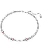Swarovski Rhodium-Plated Mixed Crystal Tennis Necklace, 15" + 2-3/4"