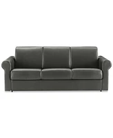 Elsher 85" Leather Sleeper Sofa, Created for Macy's