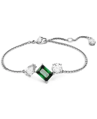 Swarovski Rhodium-Plated Mixed Crystal Link Bracelet