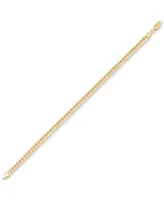 Men's Cuban Link Bracelet 18k Gold-plated Sterling Silver &