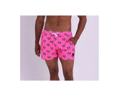 Oosc Men's Baewatch Neon Pink Swim Shorts