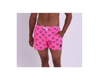 Oosc Men's Baewatch Neon Pink Swim Shorts