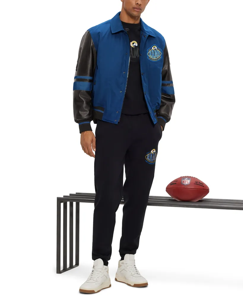 Boss by Hugo Men's x Nfl Rams Water-Repellent Bomber Jacket