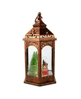 Kurt Adler 13" Battery-Operated Lighted Lantern with Santa