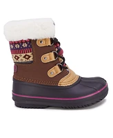 London Fog Toddler Girls Tiana Cold Weather Lace Up Boots