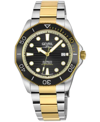 Gevril Men's Pier 90 Two Tone Stainless Steel Watch 42mm