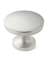 Cauldham Solid 1.13" Satin Nickel Round Kitchen Cabinet Knobs Pulls 10 Pk