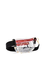 Hammitt Charles Leather Clear Vinyl Stadium Belt Bag