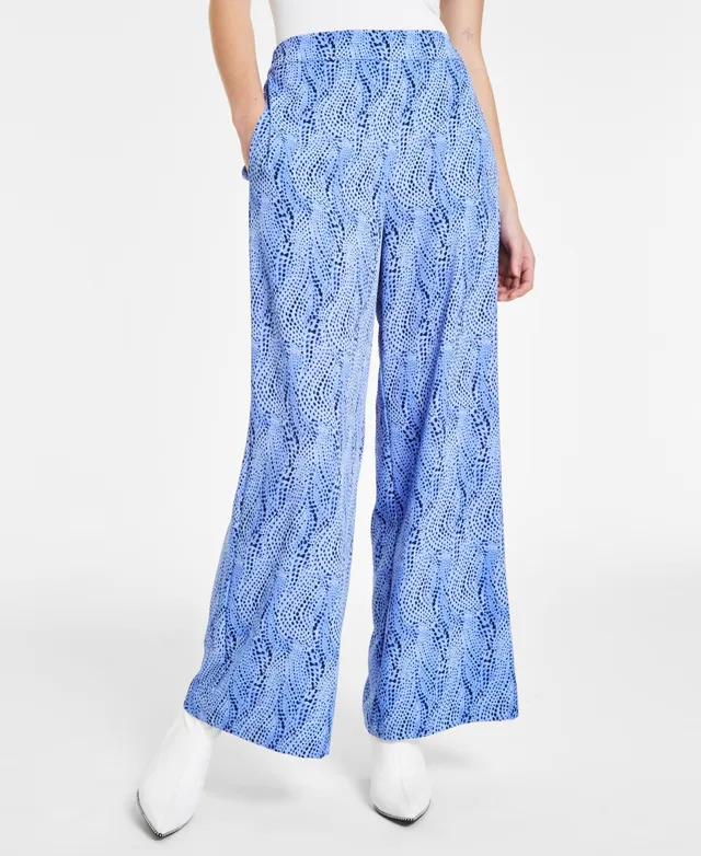 Bar Iii Women's Pleated Wide-Leg Pants, Created for Macy's