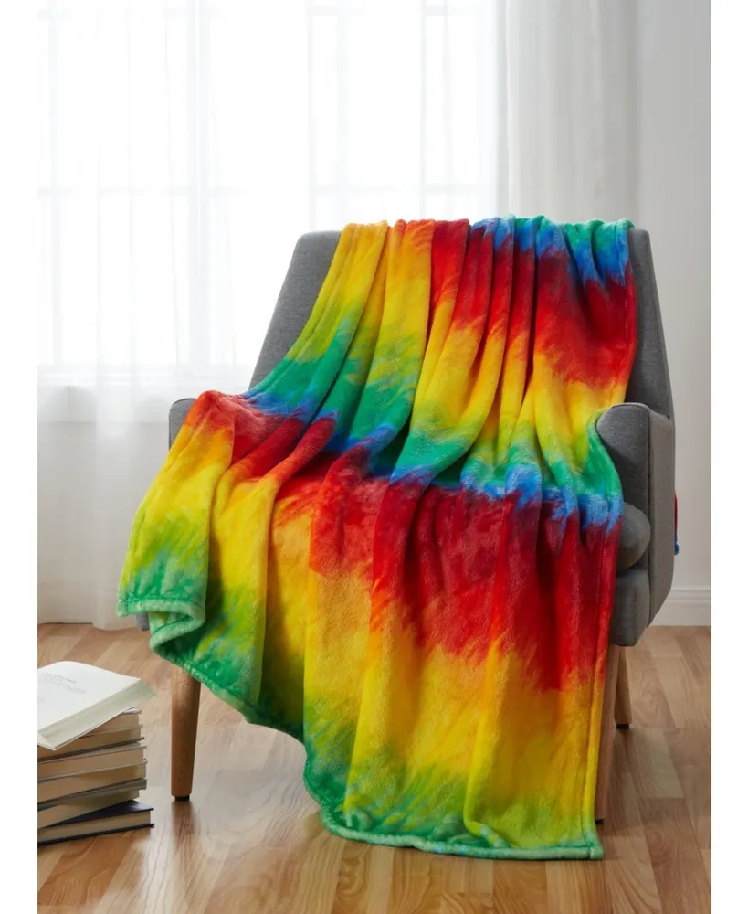 Kate Aurora Rainbow Ultra Soft & Plush Oversized Accent Throw Blanket - 50 in. W x 70 in. L