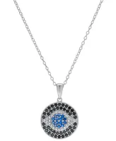 Multi-Stone Evil Eye 18" Pendant Necklace (3/4 ct. t.w.) in Sterling Silver