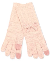 Kate Spade New York Women's Metallic Bow Beanie & Gloves Boxed Set