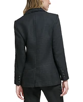 Karl Lagerfeld Paris Women's Fringe-Trim Blazer