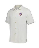 Men's Tommy Bahama White New York Mets Sport Tropic Isles Camp Button-Up Shirt