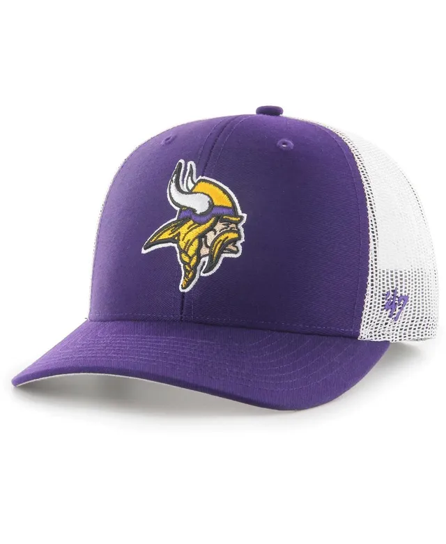 Minnesota Vikings '47 Five Point Trucker Clean Up Adjustable Hat -  Purple/Natural