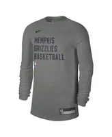 Men's and Women's Nike Heather Gray Memphis Grizzlies 2023/24 Legend On-Court Practice Long Sleeve T-shirt