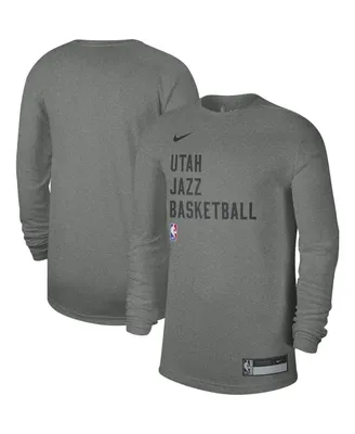 Men's and Women's Nike Heather Gray Utah Jazz 2023 Legend On-Court Practice long sleeve