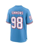 Men's Nike Jeffery Simmons Light Blue Tennessee Titans Oilers Throwback Alternate Game Player Jersey