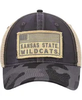 Men's Colosseum Charcoal Kansas State Wildcats Oht Military-Inspired Appreciation United Trucker Snapback Hat