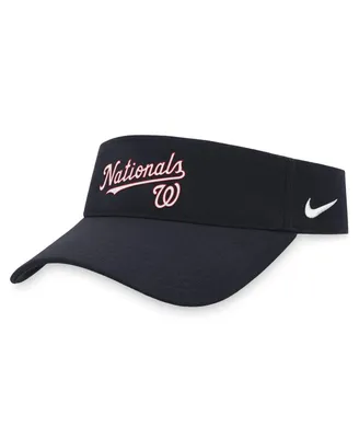 Men's Nike Navy Washington Nationals Wordmark Performance Adjustable Visor