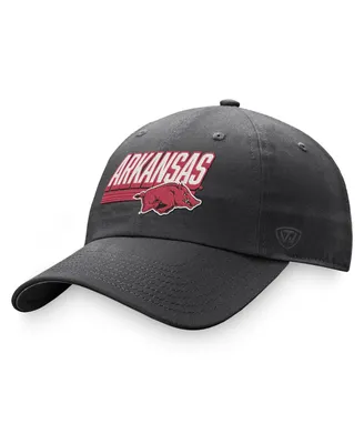 Men's Top of the World Charcoal Arkansas Razorbacks Slice Adjustable Hat