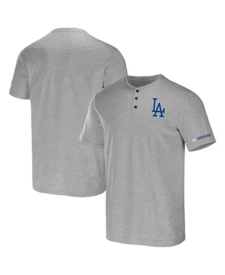 Men's Darius Rucker Collection by Fanatics Heather Gray Los Angeles Dodgers Henley T-shirt