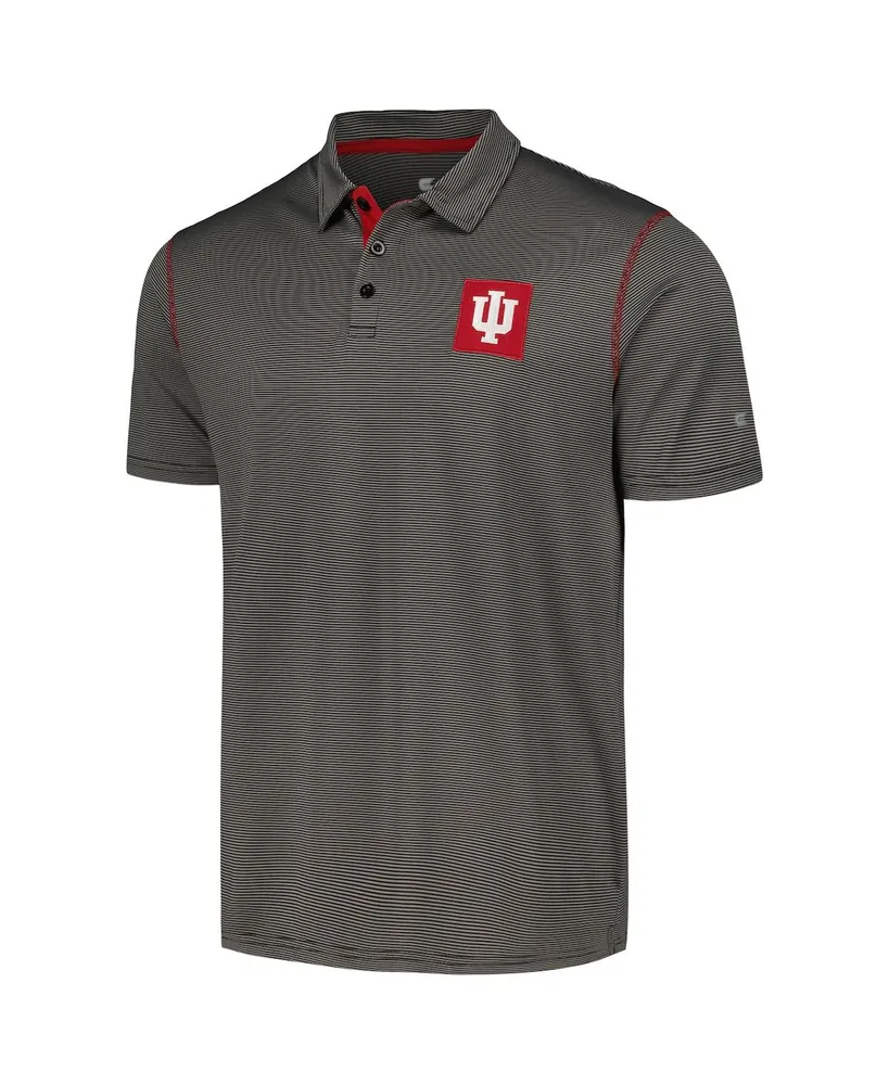 Men's Colosseum Gray Indiana Hoosiers Cameron Polo Shirt