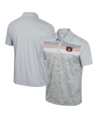 Men's Colosseum Gray Auburn Tigers Cybernetic Polo Shirt