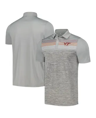 Men's Colosseum Gray Virginia Tech Hokies Cybernetic Polo Shirt