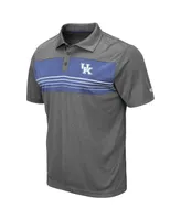 Men's Colosseum Heather Charcoal Kentucky Wildcats Smithers Polo Shirt