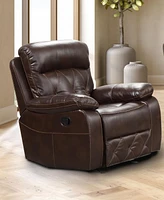 Furniture of America Wallace 37" Faux Leather Manual Recliner Chair