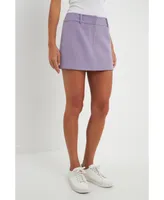 English Factory Women's Low Rise Mini Skirt