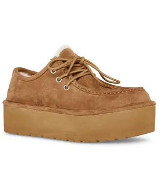 Madden Girl Eager Cozy Lace-Up Platform Moccasin Loafers